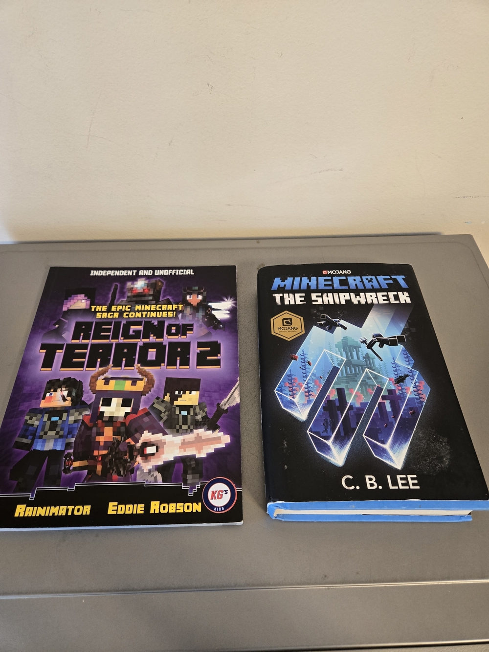 Minecraft Reign of Terror 2 and Minecraft The Shipwreck Book Set